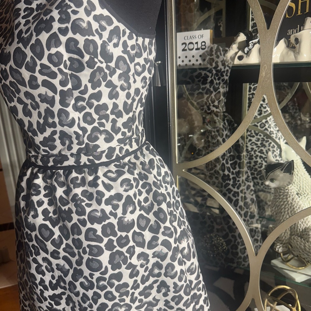 Bar III Black and White Leopard Print Mini Dress - Picture 2 of 8
